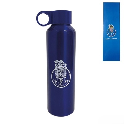 Garrafa desportiva azul com logótipo FC Porto e caixa azul