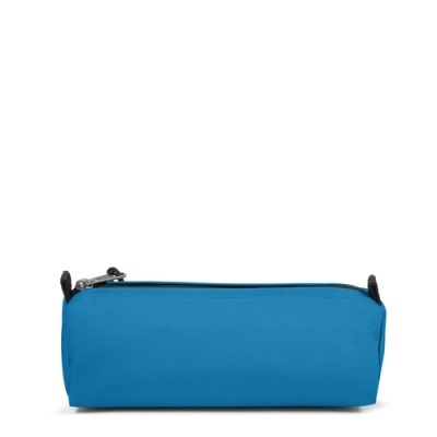 Estojo escolar azul com fecho zip preto