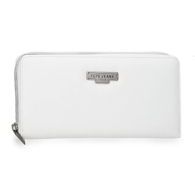 Carteira branca com placa metálica PEPE JEANS LONDON