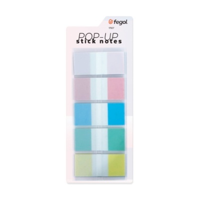 Pacote de notas autocolantes coloridas Fegol POP-UP stick notes