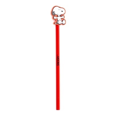 Lápis vermelho com cabeça do Snoopy