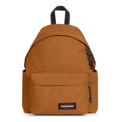 Mochila Eastpak castanha com bolso frontal e alça preta
