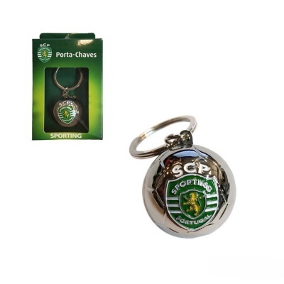 Porta-chaves do Sporting Clube de Portugal em forma de bola de futebol