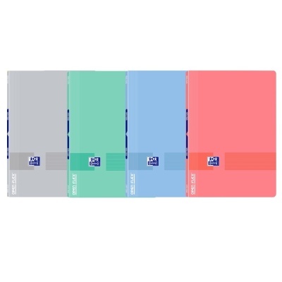 Conjunto de quatro cadernos Oxford Open Flex coloridos com capa flexível