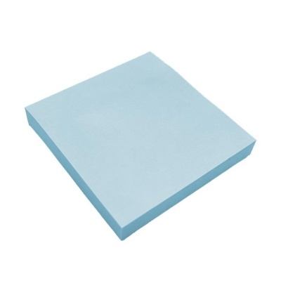Bloco de notas adesivas azul claro quadrado