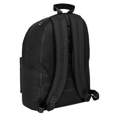 Mochila preta com alças acolchoadas e tecido ventilado