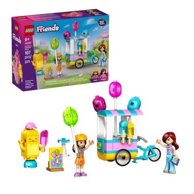 Conjunto LEGO Friends carrinho de gelados e balões colorido com duas figuras