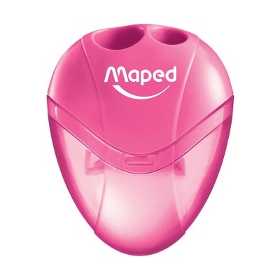 Apontador duplo rosa translúcido Maped