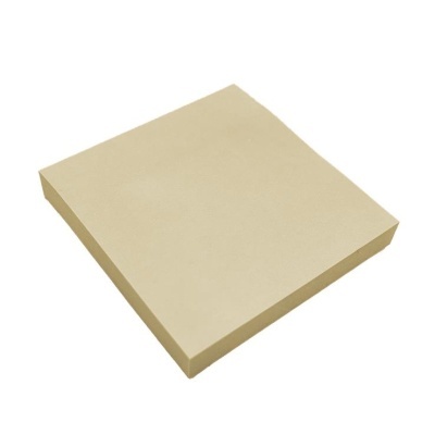 Bloco de notas autocolantes bege quadrado