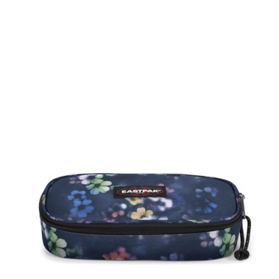 Estojo escolar floral azul da marca EASTPAK com fecho de zip