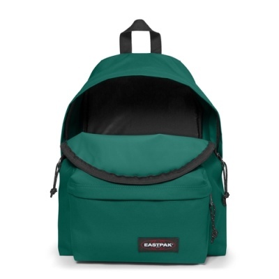 Mochila verde Eastpak com bolso frontal com fecho e interior preto