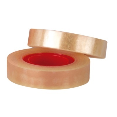 Rolos de fita adesiva transparente com núcleo vermelho
