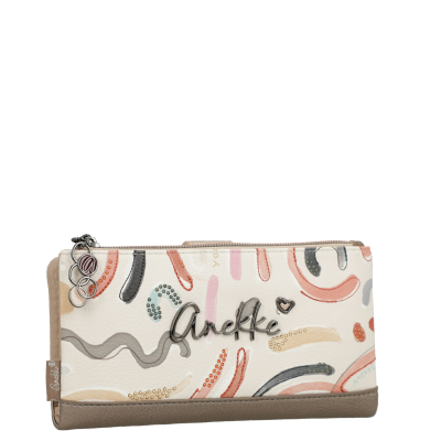 Carteira retangular Anekke com padrão abstrato