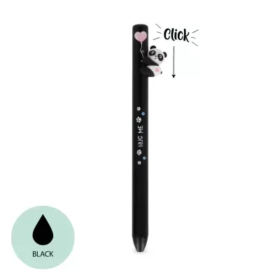 Caneta preta com panda abraçando e texto HUG ME