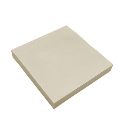 Bloco de notas quadrado de papel bege