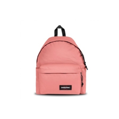 mochila rosa Eastpak com bolso frontal e alça preta