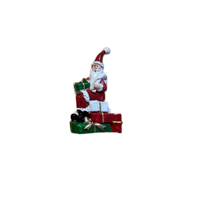 Figura decorativa de Pai Natal com presentes