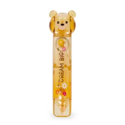 Corretor líquido com tampa em forma de urso e texto DREAM BIG