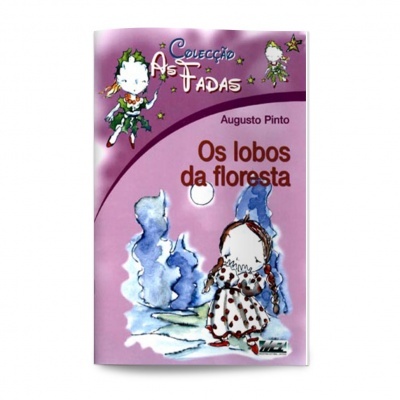 Capa de livro 'Os lobos da floresta' da Colecção As FADAS com ilustrações coloridas