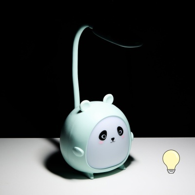 Candeeiro de secretária em forma de panda com braço flexível