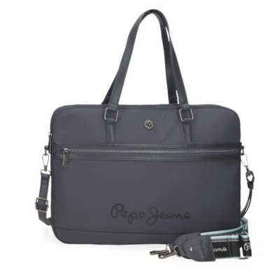 Mala de ombro azul escuro Pepe Jeans com alças e logótipo