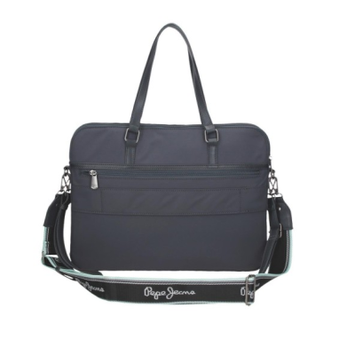 Mala preta com alças duplas e correia ajustável Pepe Jeans