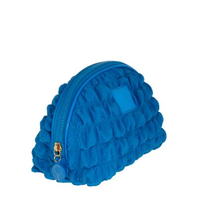 Estojos azul almofadados com fecho de correr