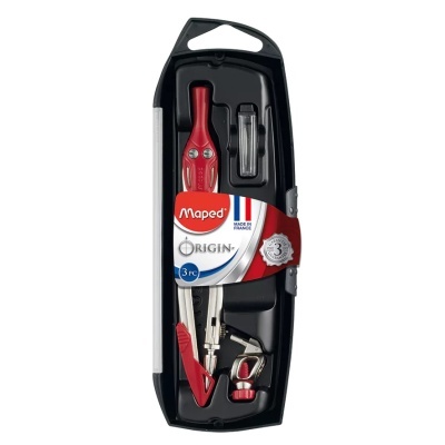 Conjunto 3 peças Maped Origin para desenho em embalagem plástica preta