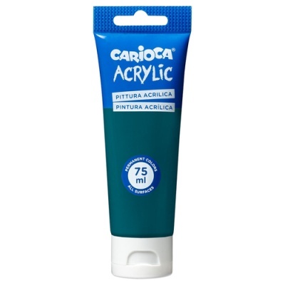 Tubo de tinta acrílica verde CARIOCA ACRYLIC 75 ml