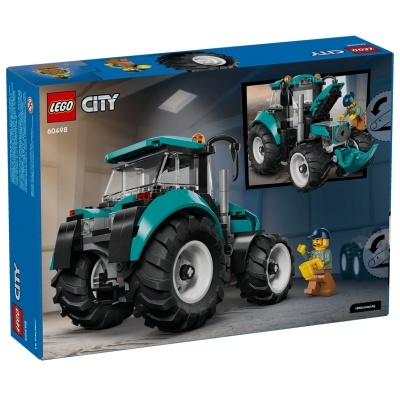 Brinquedo LEGO City modelo trator com minifigura e caixa