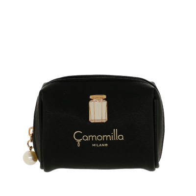 Mala portátil preta Camomilla Milano com pendente pérola