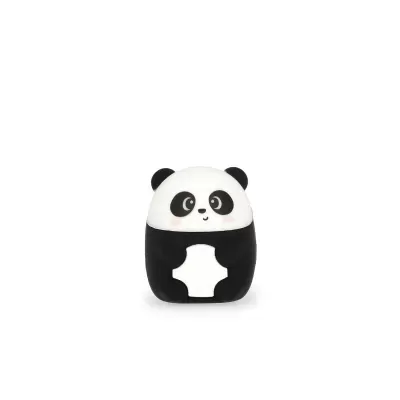 Brinquedo ou objeto decorativo em forma de panda preto e branco