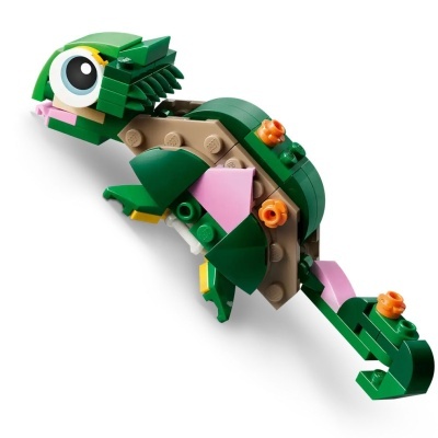 Figura de lego tartaruga colorida com olhos grandes