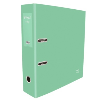 Pasta de arquivo verde menta Fegol com argolas metálicas
