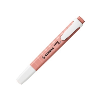 Marcador de texto rosa Stabilo Swing Cool com tampa e clip brancos