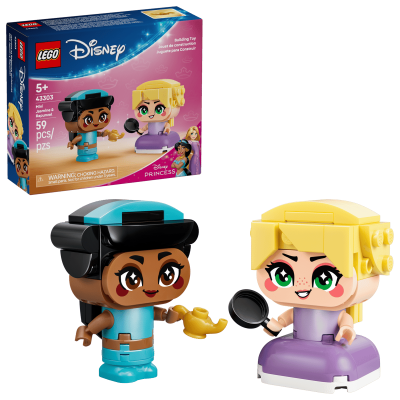Conjunto LEGO Disney com mini bonecos de princesa e acessórios