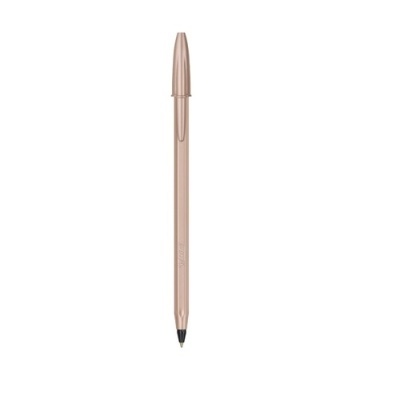 Caneta esferográfica metálica cor de rosa dourado