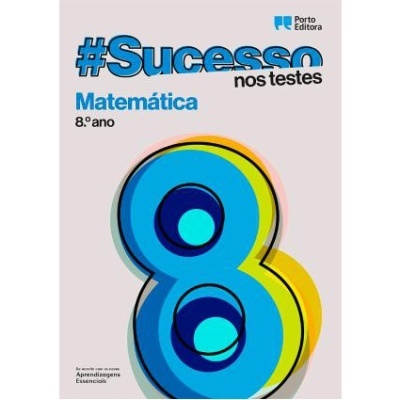 Livro escolar de Matemática 8.º ano com capa moderna azul e amarelo