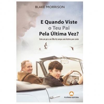 Capa de livro com dois homens em carro descapotável sob céu claro e gaivotas