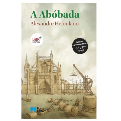 Capa do livro A Abóbada com ilustração de construção gótica e textos visíveis