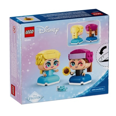 Caixa LEGO Disney Frozen com duas figuras e acessórios em várias cores
