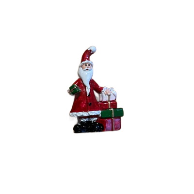 Figura decorativa de Pai Natal com presentes coloridos