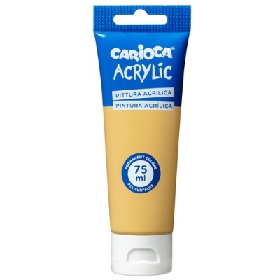 Tubo de tinta acrílica CARIOCA ACRYLIC bege de 75 ml