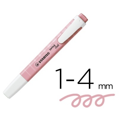 Marcador Stabilo Swing Cool rosa claro com tampa branca