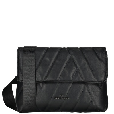 Mala de ombro preta acolchoada ENRICO BENETTI