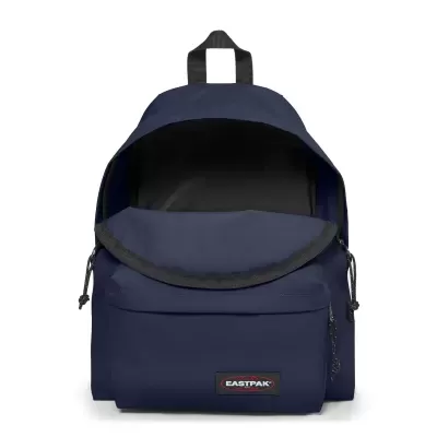 Mochila azul escura EASTPAK com bolso frontal e interior preto