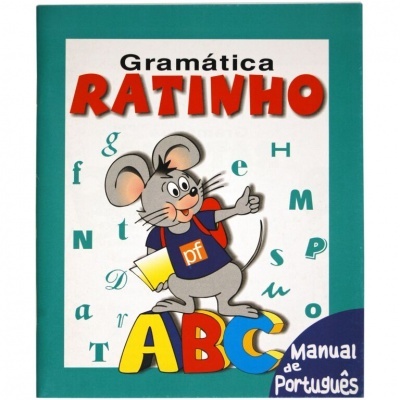 Capa do livro Gramática RATINHO ABC Manual de Português com ilustração de um rato