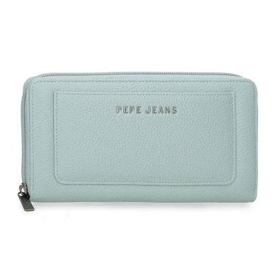 Carteira azul clara Pepe Jeans em pele sintética com fecho zip