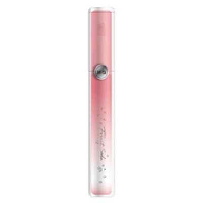 Dispositivo portátil rosa com botão central e texto Fresh Smile