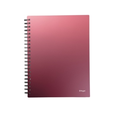 Caderno espiral com capa dura rosa em gradiente